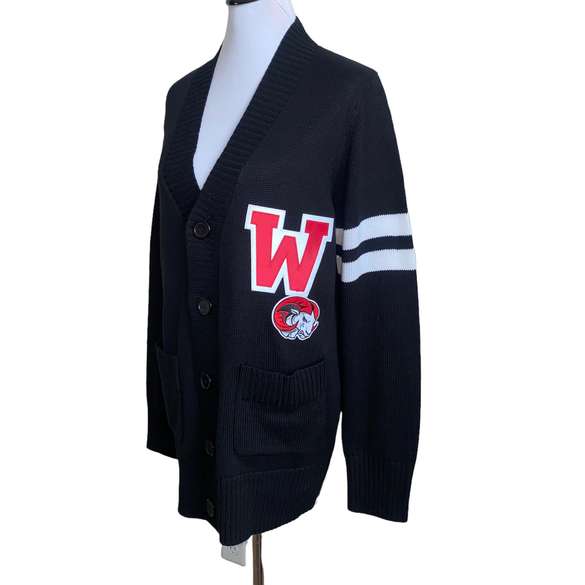 WSSU Black 2-Stripe Cardigan – Alumni House Apparel